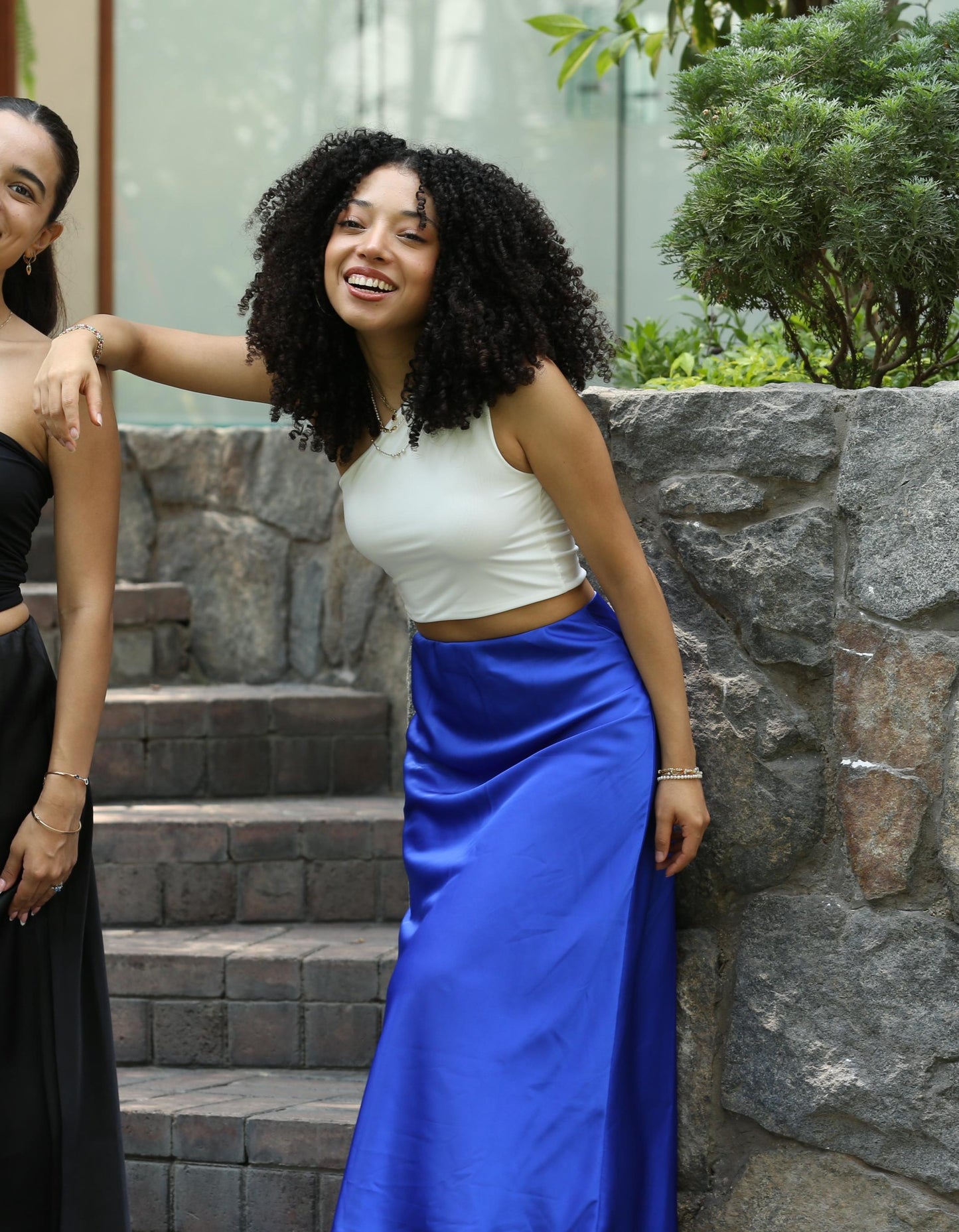Blue Skirt - Satinada