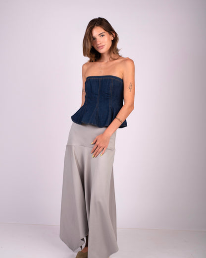 Falda Olivia Plateada