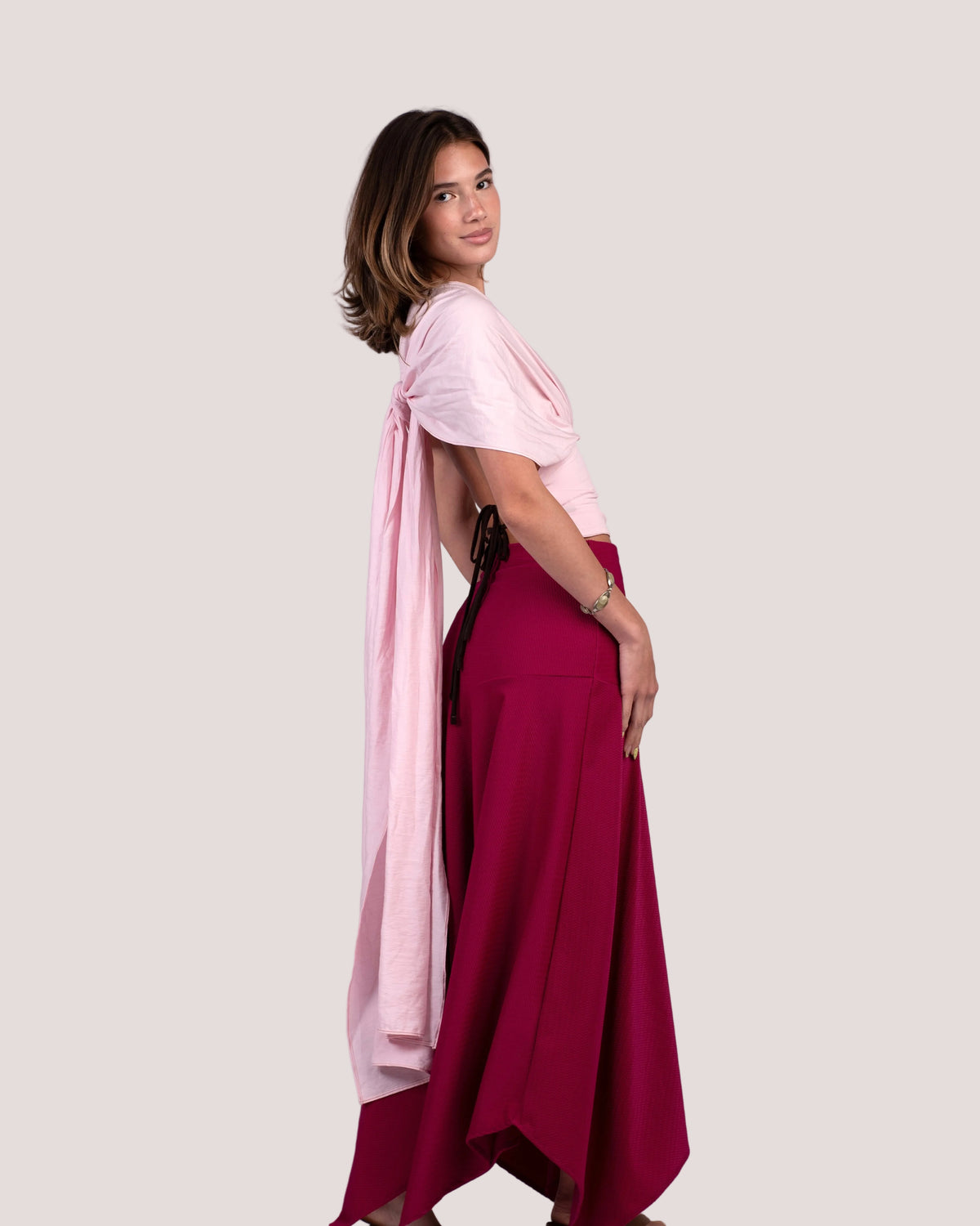 Falda Olivia Cherry