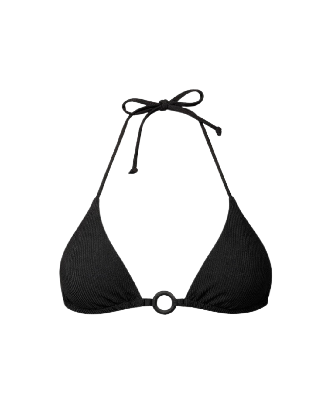 Olivia Ribbed Black Top