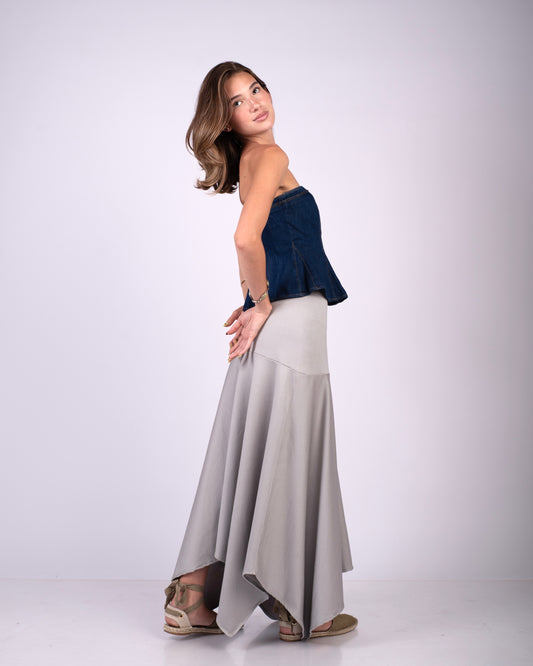 Falda Olivia Plateada